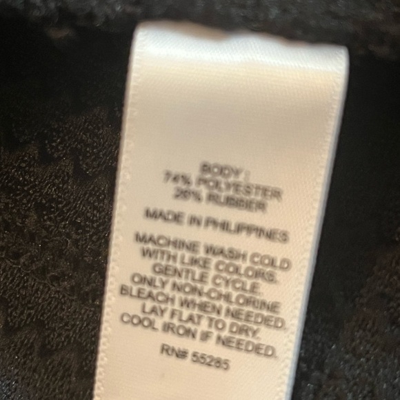 Express Strapless Crop Top Sz S Black Zip Back - Picture 8 of 10